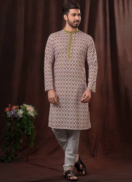 Multi And Off White Colour Venecia New Latest Designer Ethnic Wear Chikankari Kurta Pajama Collection 1517-13